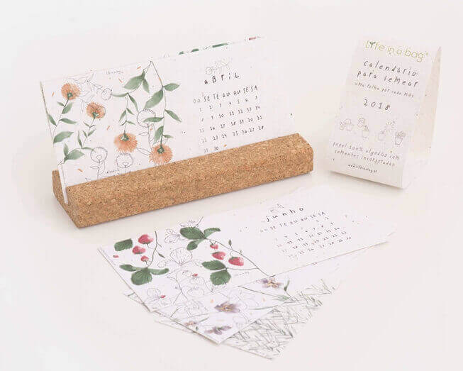Um calendário para semear uma folha por mês