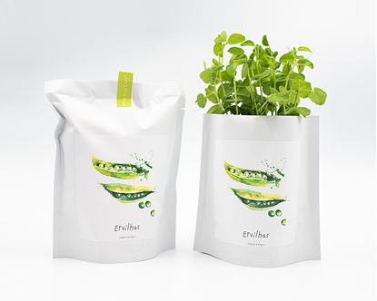 Grow bag para semear ervilhas