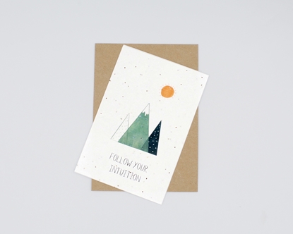Postal para plantar - follow your intuition