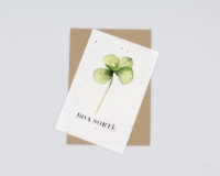 Postal com sementes - boa sorte