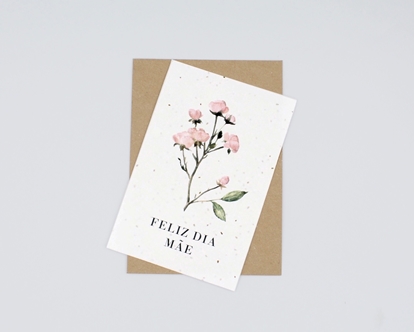 Postal com sementes - feliz dia da mãe