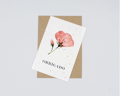 Postal para plantar - obrigado
