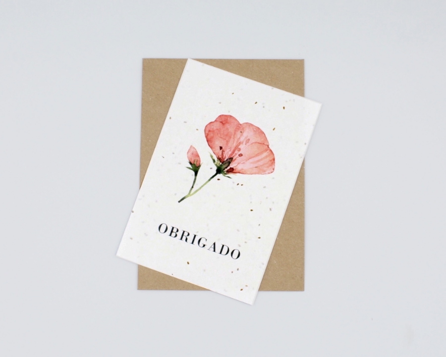 Postal para plantar - obrigado