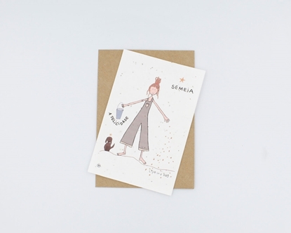 Postal para plantar - semeia felicidade
