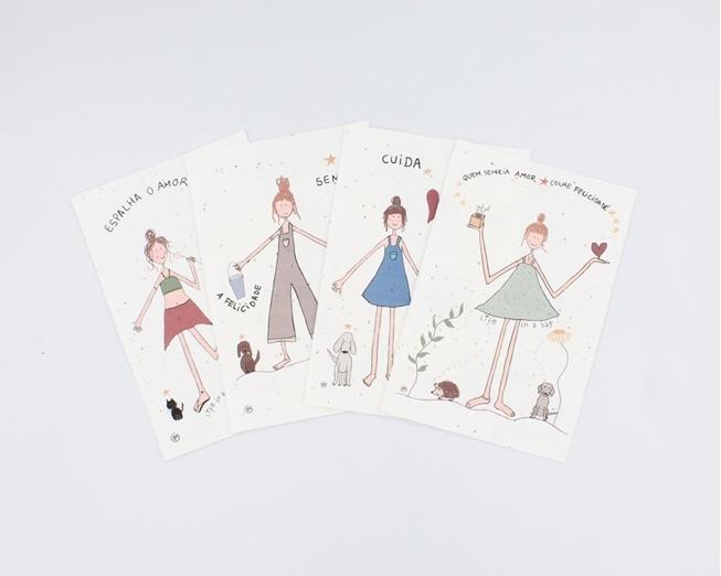 Plantable postcard - sow happiness