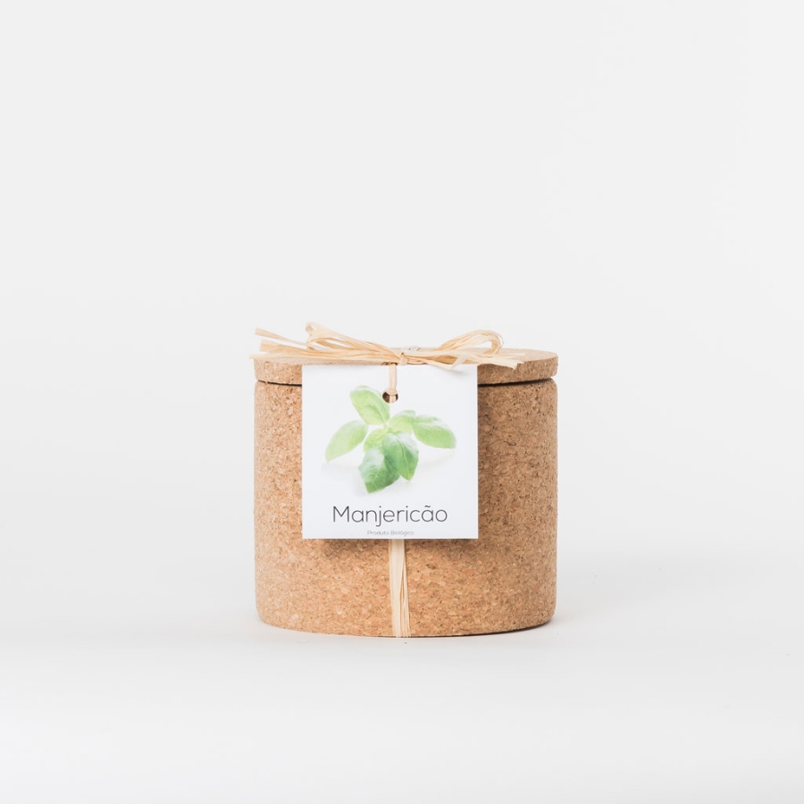 Grow your own  basil in this cork pot