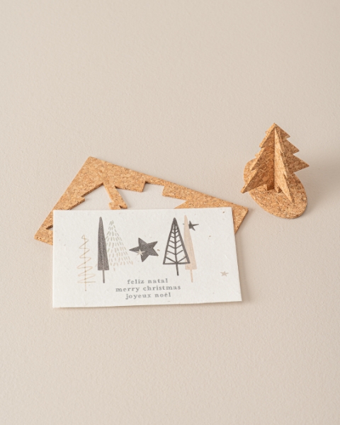Image de Carte de Noël en liège à assembler et à planter - Arbre