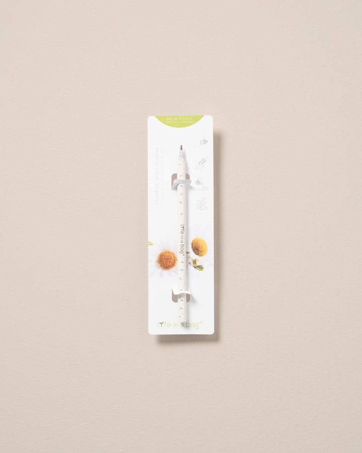 Image de Crayon avec des graines Blanc