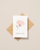 Image de Carte postale plantable Merci rouge