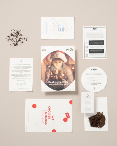 Imagem de Postal | Folheto | Flyer em papel com sementes