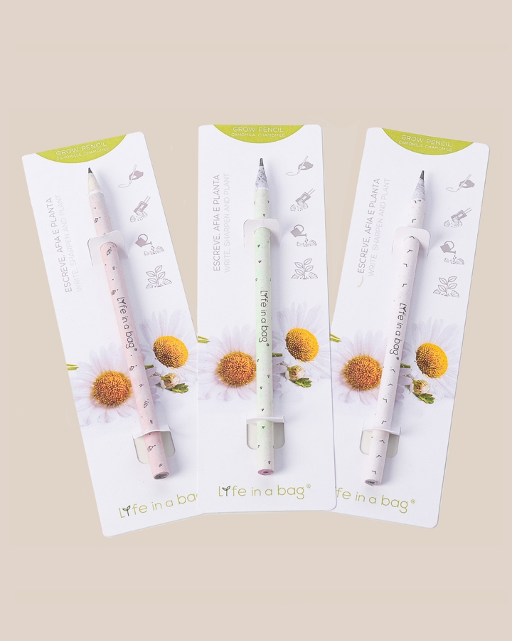 Image de Crayon avec des graines Blanc