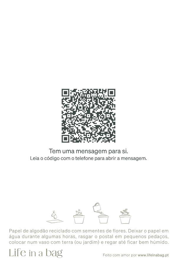 Bild von Pflanzbare Postkarte Glückwünsche blau